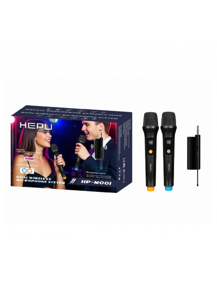 HEPU HP-M001 İkili Kablosuz Mikrofon Sistemi