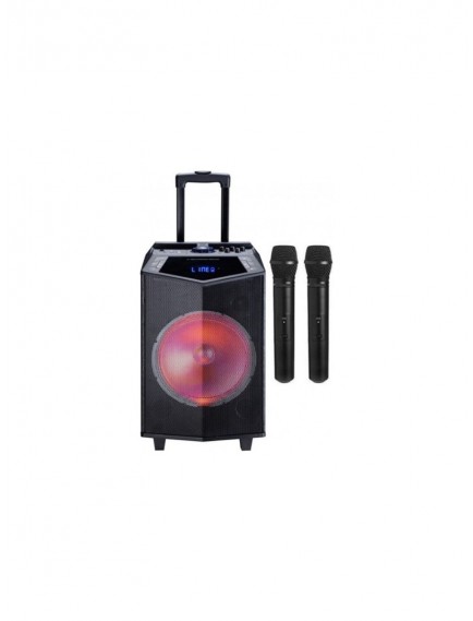 Oyility DK-12 300W Taşınabilir Bluetooth Hoparlör 2 Adet Kablosuz UHF Mikrofonlu Bataryalı Parti Hoparlörü